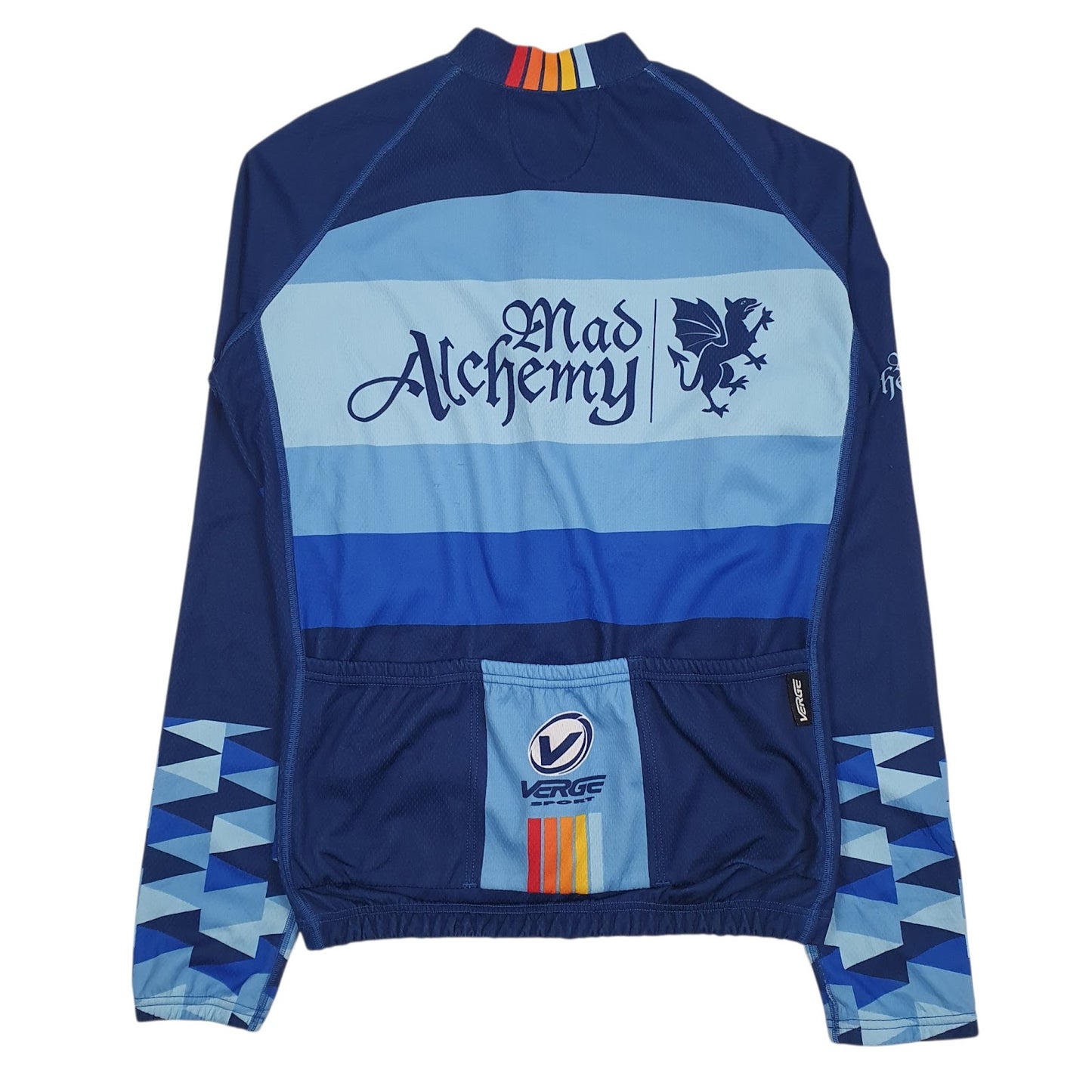 Mens Blue Verge Bike Jersey Full Zip Jumper