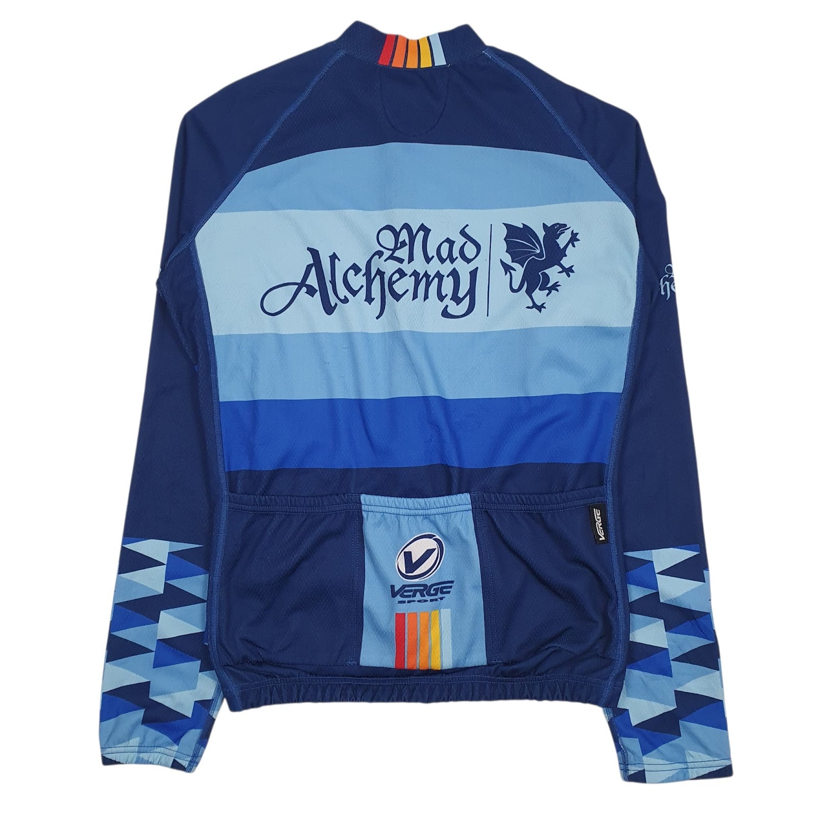 Mens Blue Verge Bike Jersey Full Zip Jumper