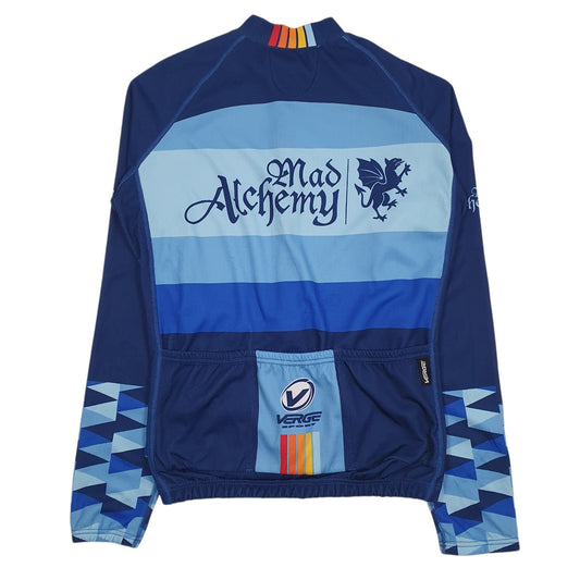 Mens Blue Verge Bike Jersey Full Zip Jumper