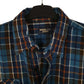 Mens Blue Michiko Plaid Flannel  Shirt