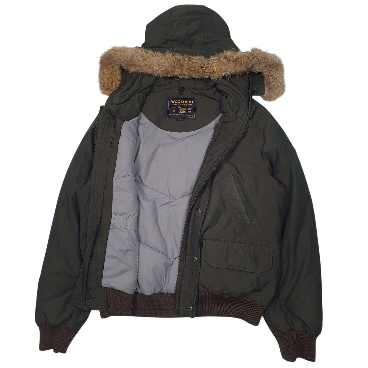 Mens Green Woolrich   Coat