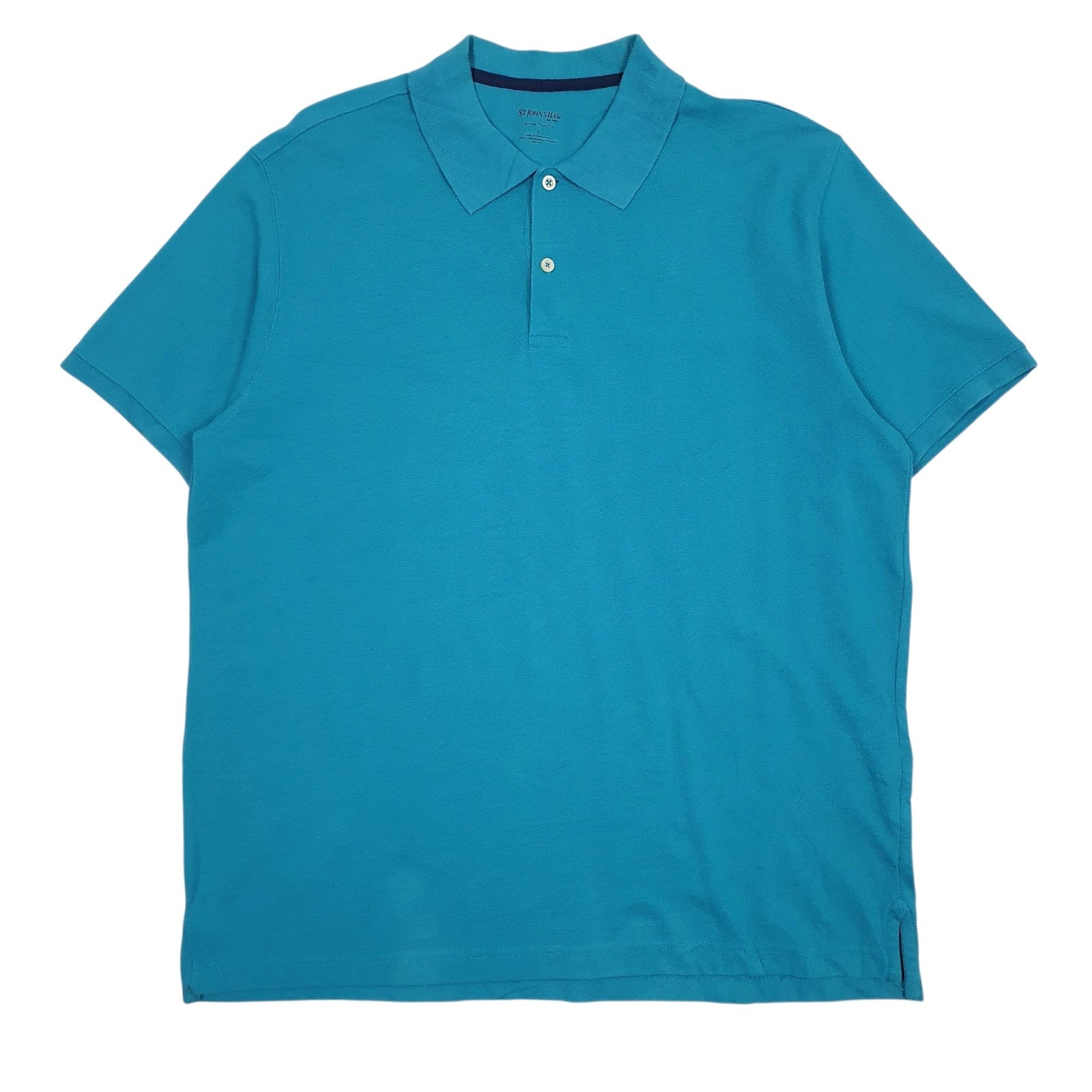 Mens Blue St Johns Bay  Short Sleeve Polo Shirt