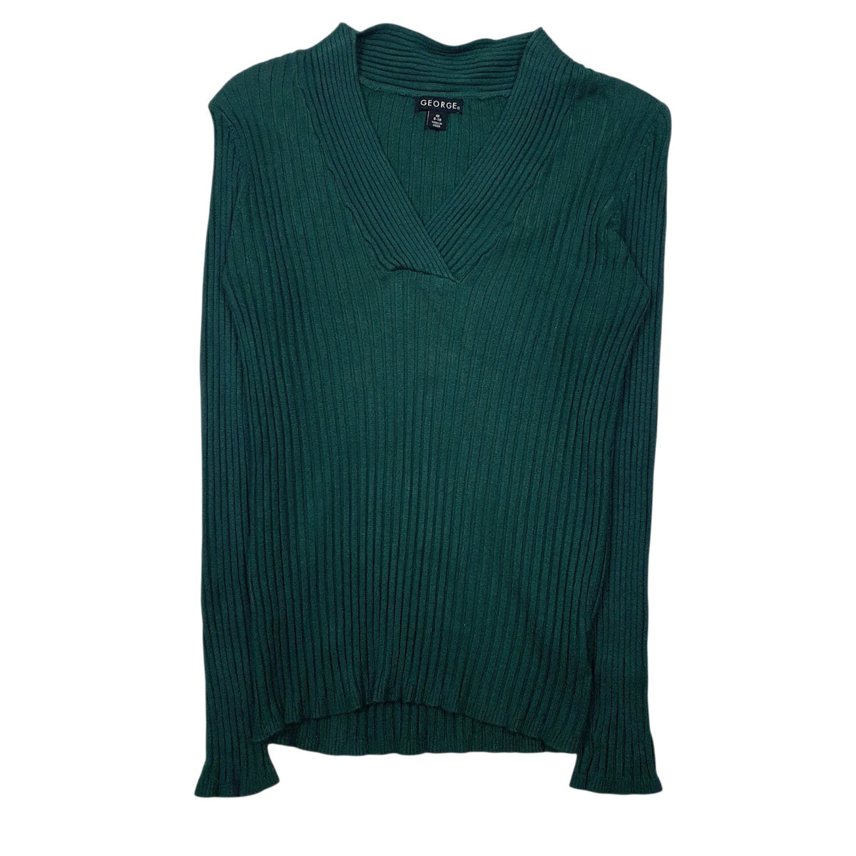 Womens Green George  V Neck Jumper