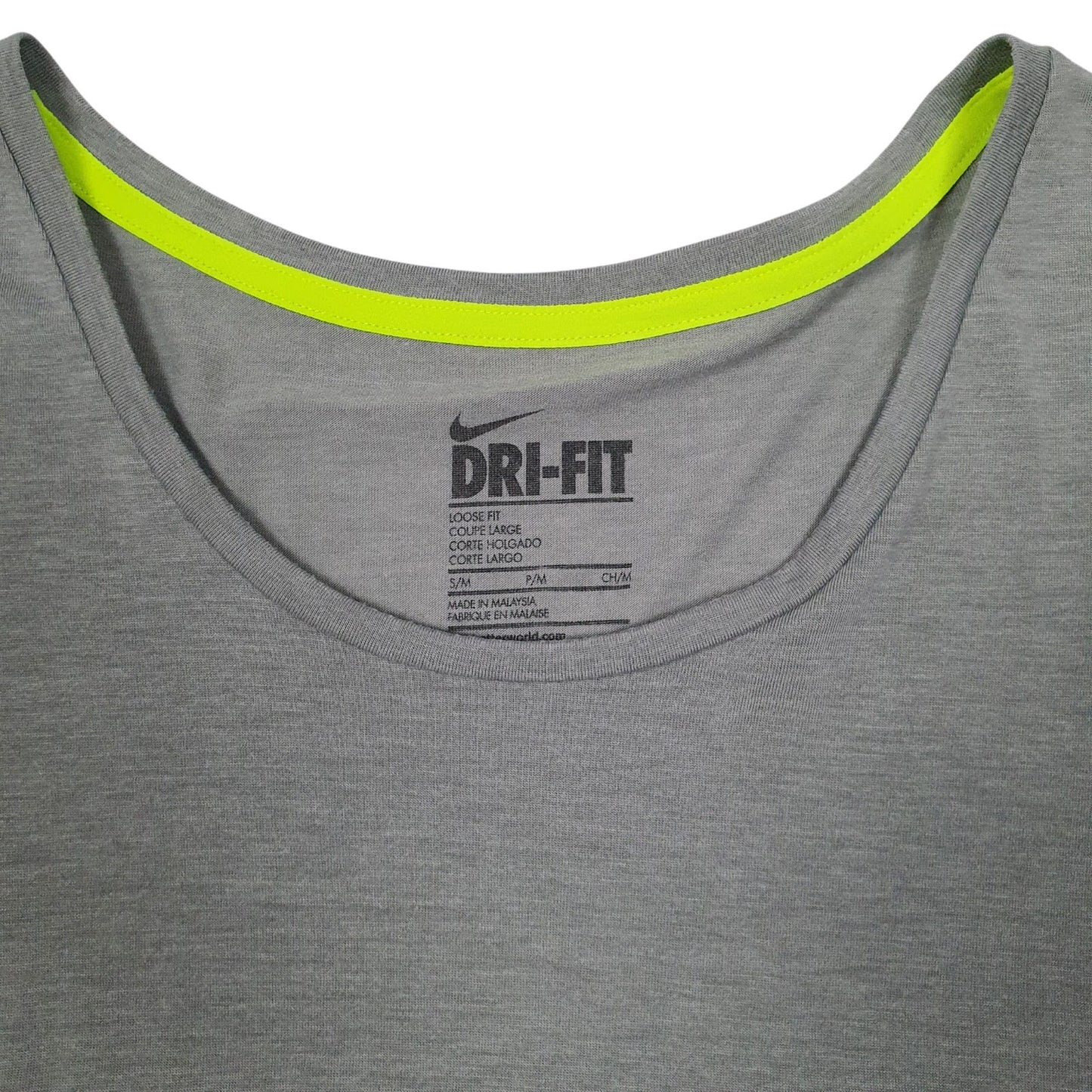 Mens Grey Nike Dri Fit  T Shirt