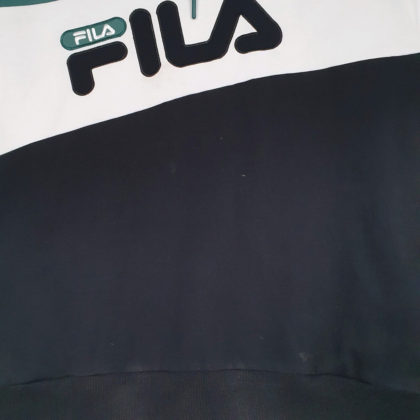 Mens Black Fila Spellout Hoodie Jumper