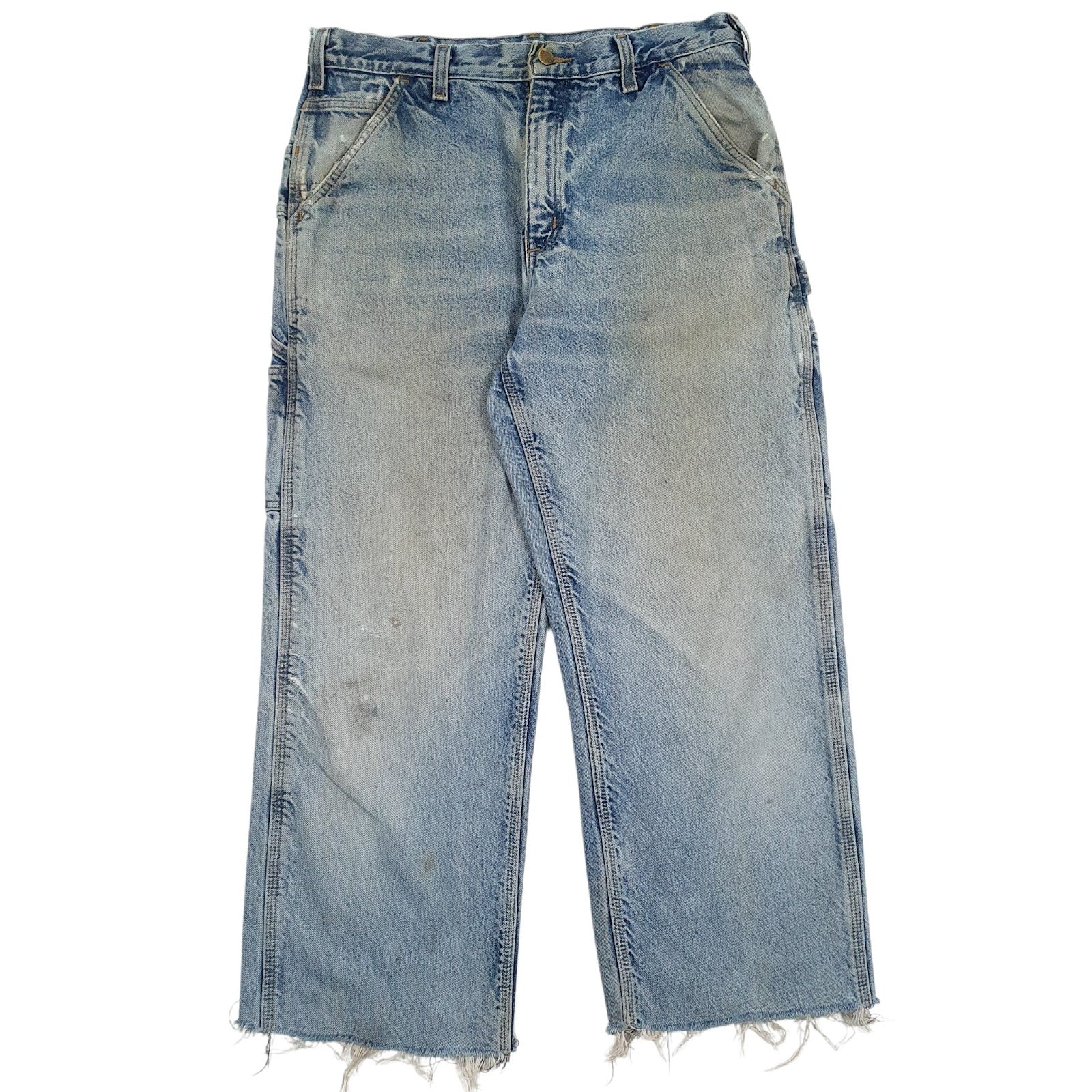 Mens Blue Carhartt B236 DST Blanket Lined Carpenter JeansW34 L27