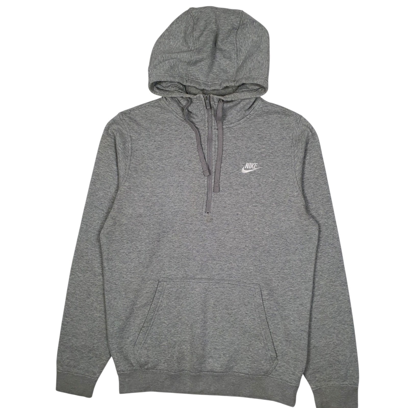 Mens Grey Nike Quarter Zip Hoodie Jumper