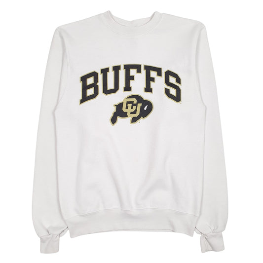 Mens White Champion Buffs Crewneck Jumper