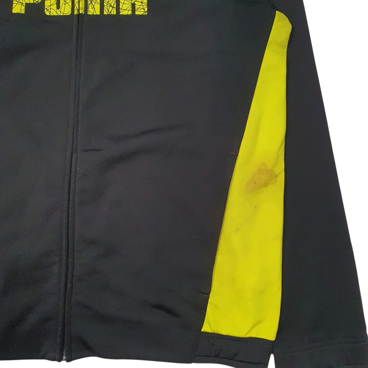 Mens Black Puma Active Wear Full Zip Jumper