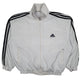 Mens White Adidas Vintage 90s Crewneck Coat