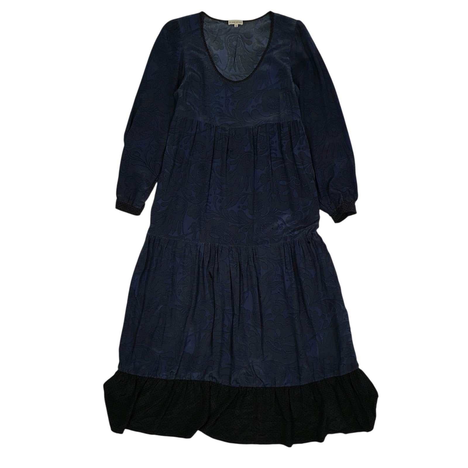 Womens Navy Dimension  Long Sleeve Dress