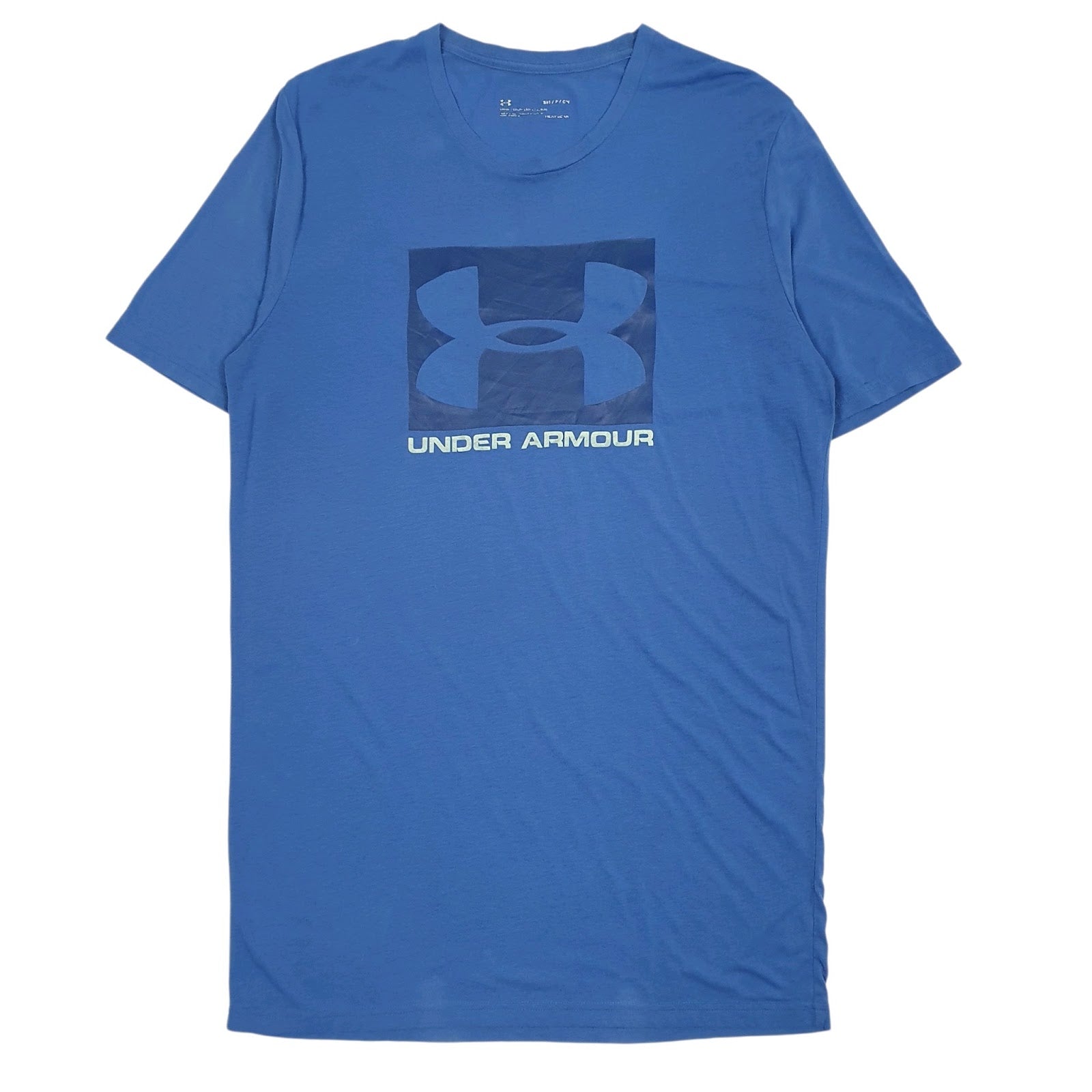 Mens Blue Under Armour Spellout Short Sleeve T Shirt