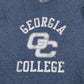 Mens Blue Retro Brand Georgia College  T Shirt