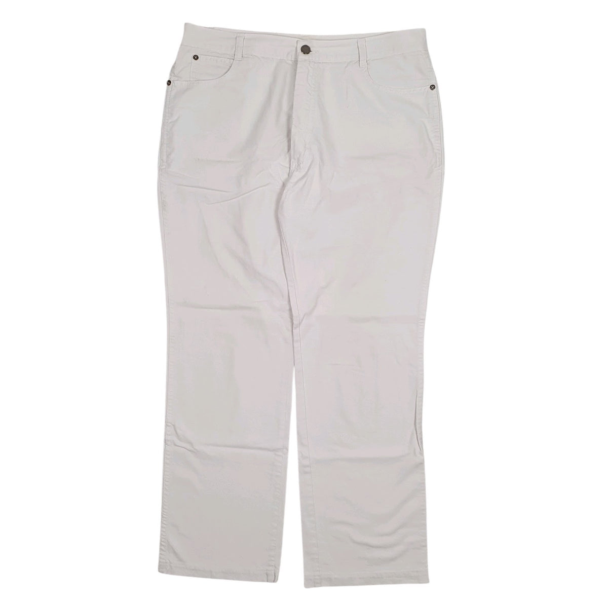 Mens White Brittania  Chino Trousers