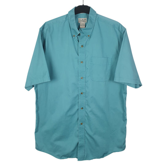 Mens Blue L.L.Bean  Short Sleeve Shirt