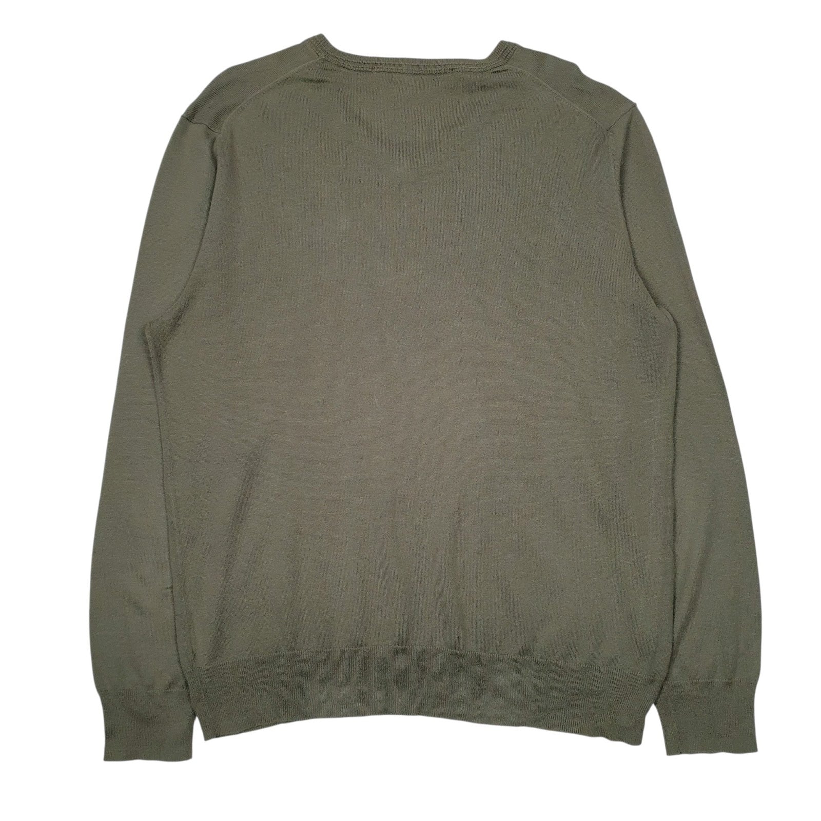 Mens Green Gap  V Neck Jumper