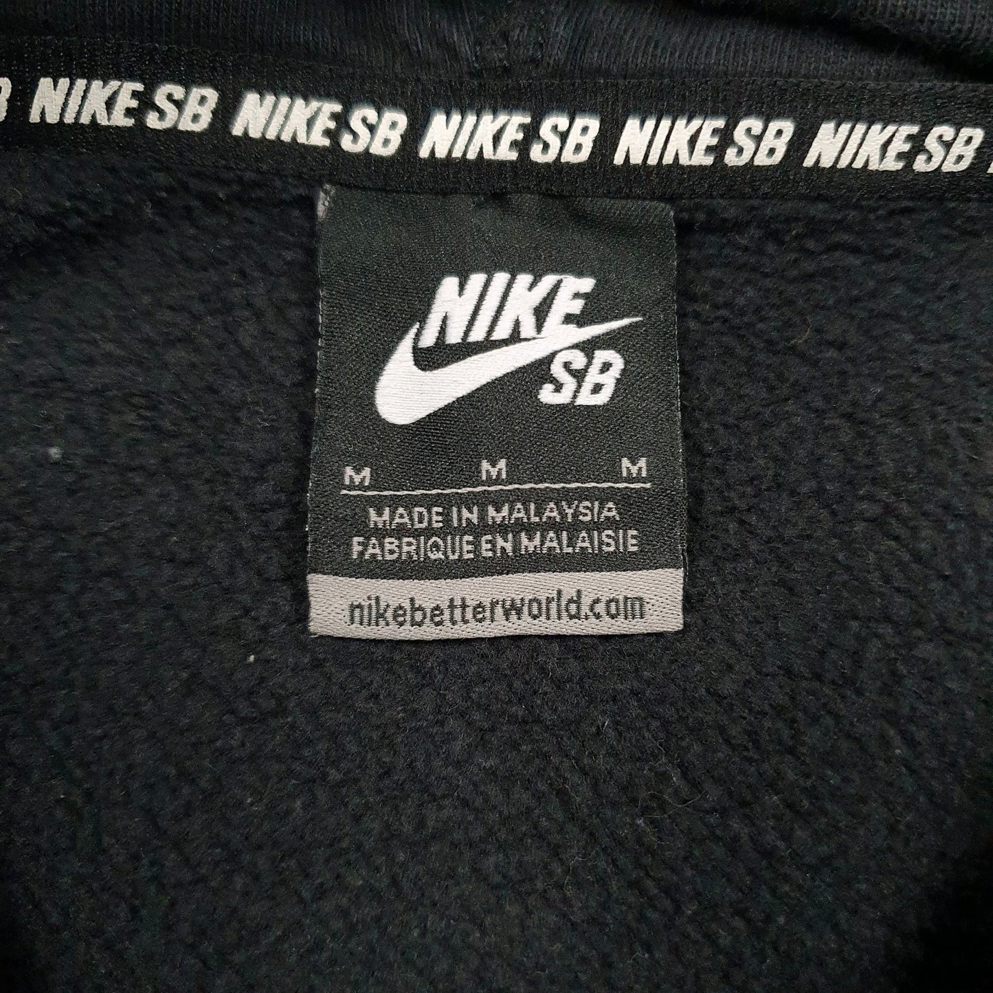 Mens Black Nike Spellout Skateboarding Hoodie Jumper
