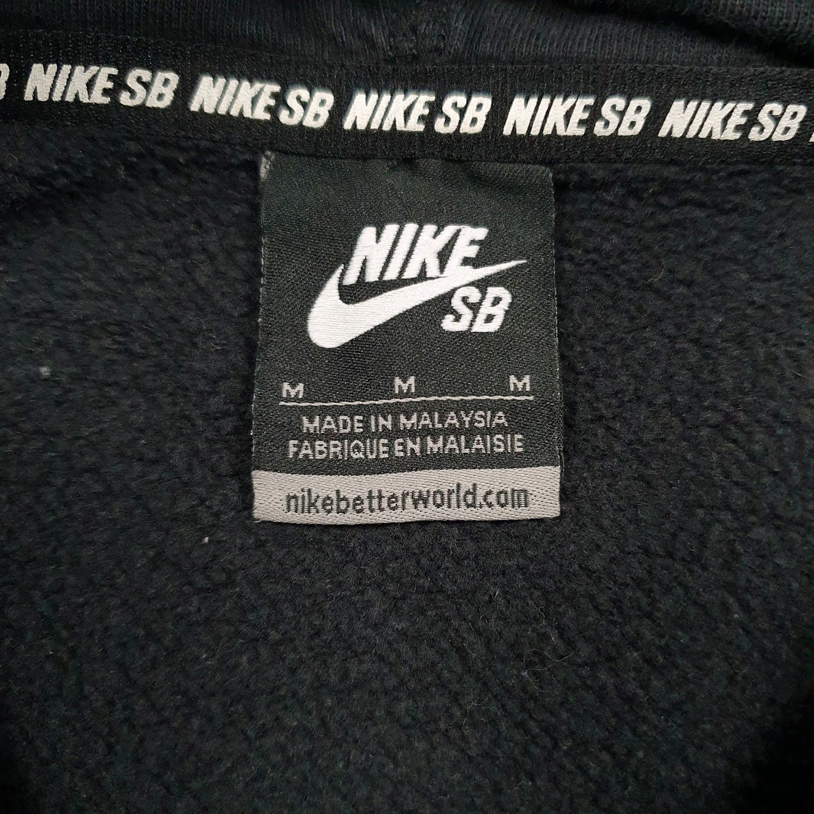 Mens Black Nike Spellout Skateboarding Hoodie Jumper
