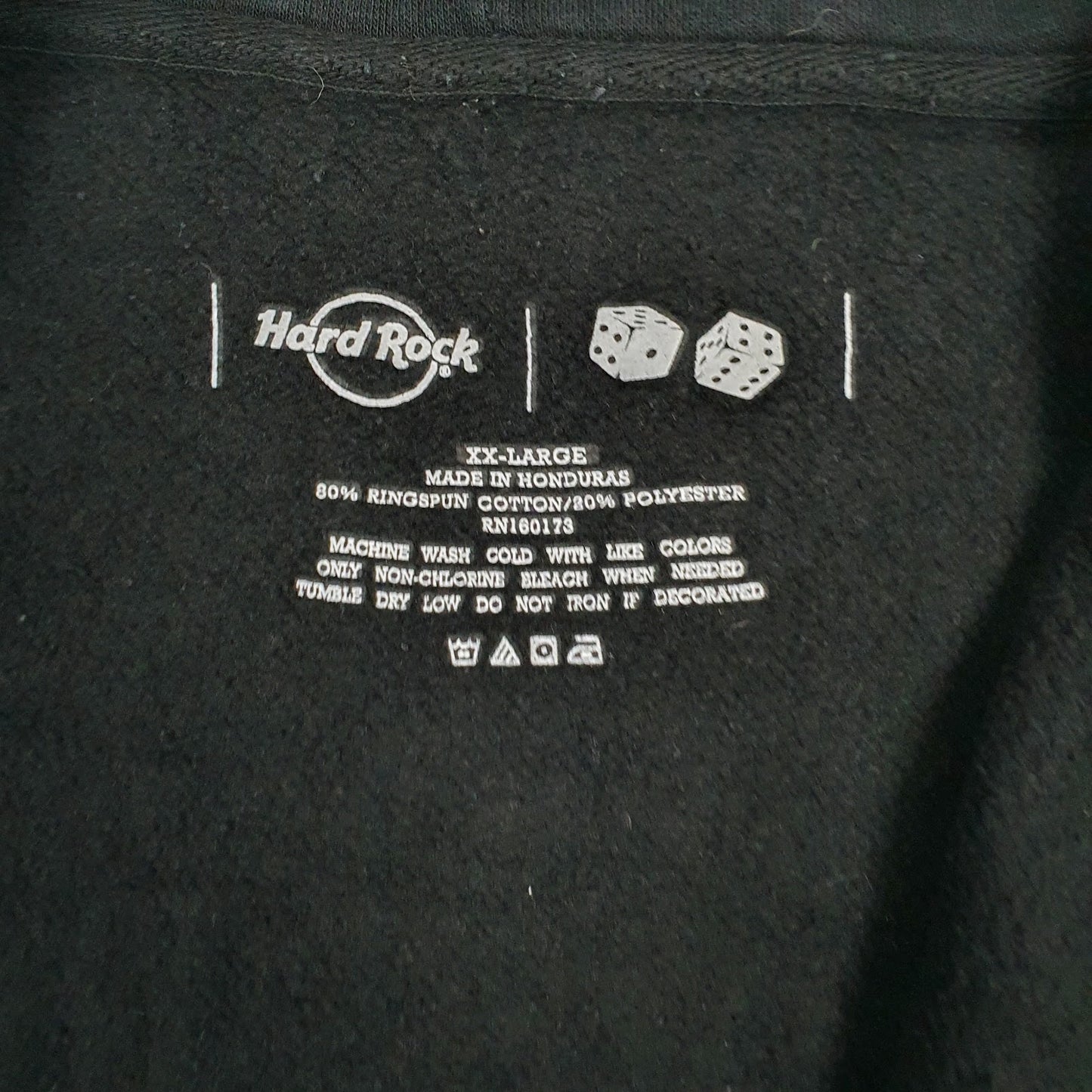 Mens Black Hard Rock  Full Zip Jumper
