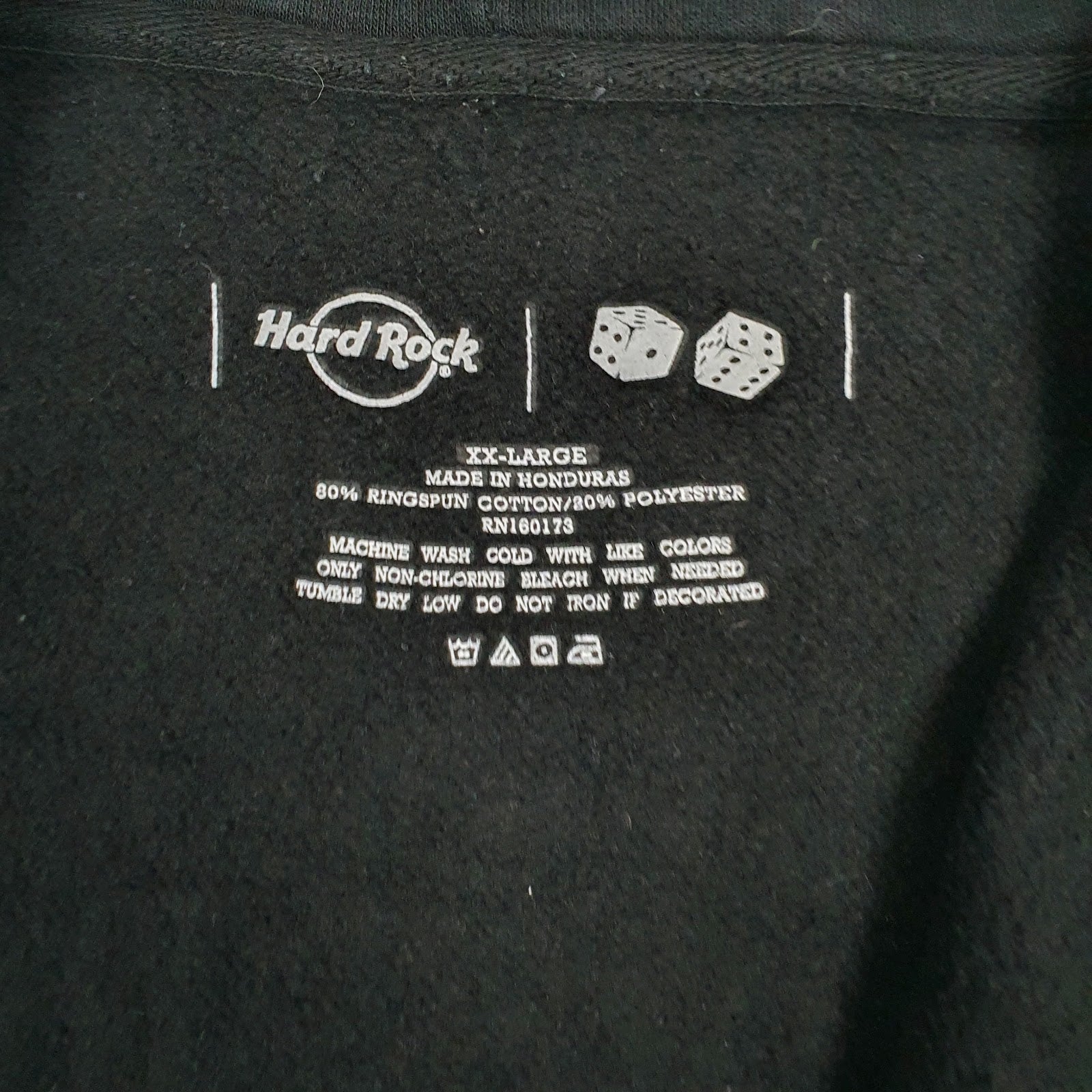 Mens Black Hard Rock  Full Zip Jumper