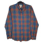 Mens Blue L.L.Bean Flannel Long Sleeve Shirt