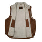 Mens Brown Lee Vest Bodywarmer Sherpa Lined  Coat