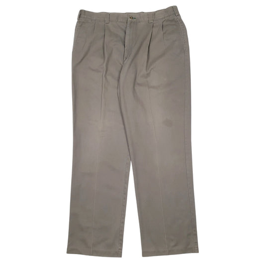 Mens Grey Tommy Hilfiger Vintage Pleated Chino Trousers