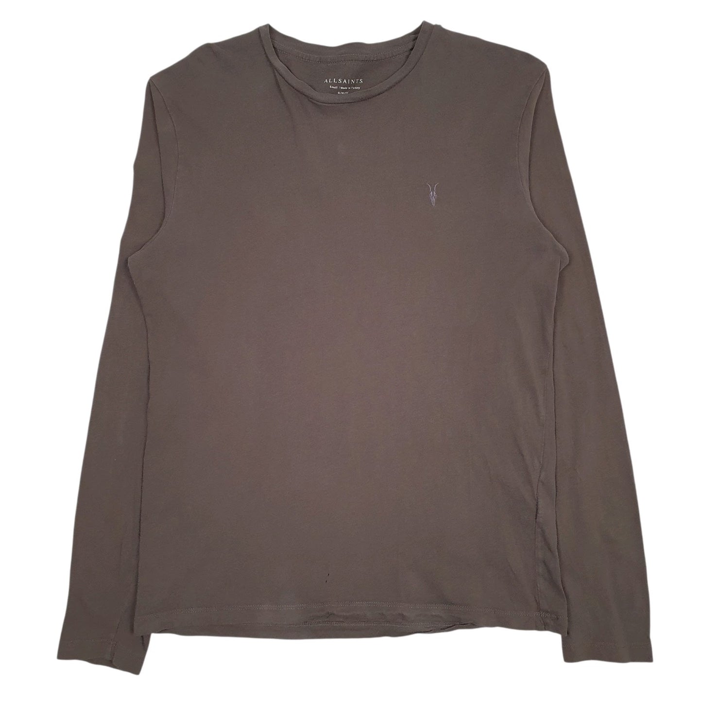 Mens Grey All Saints  Long Sleeve T Shirt