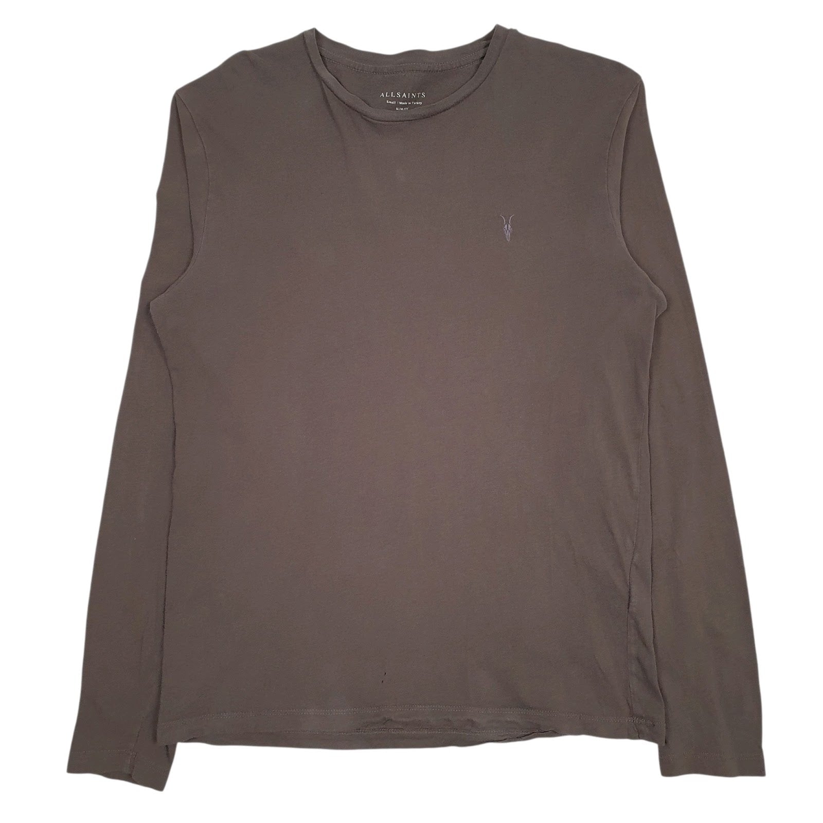 Mens Grey All Saints  Long Sleeve T Shirt