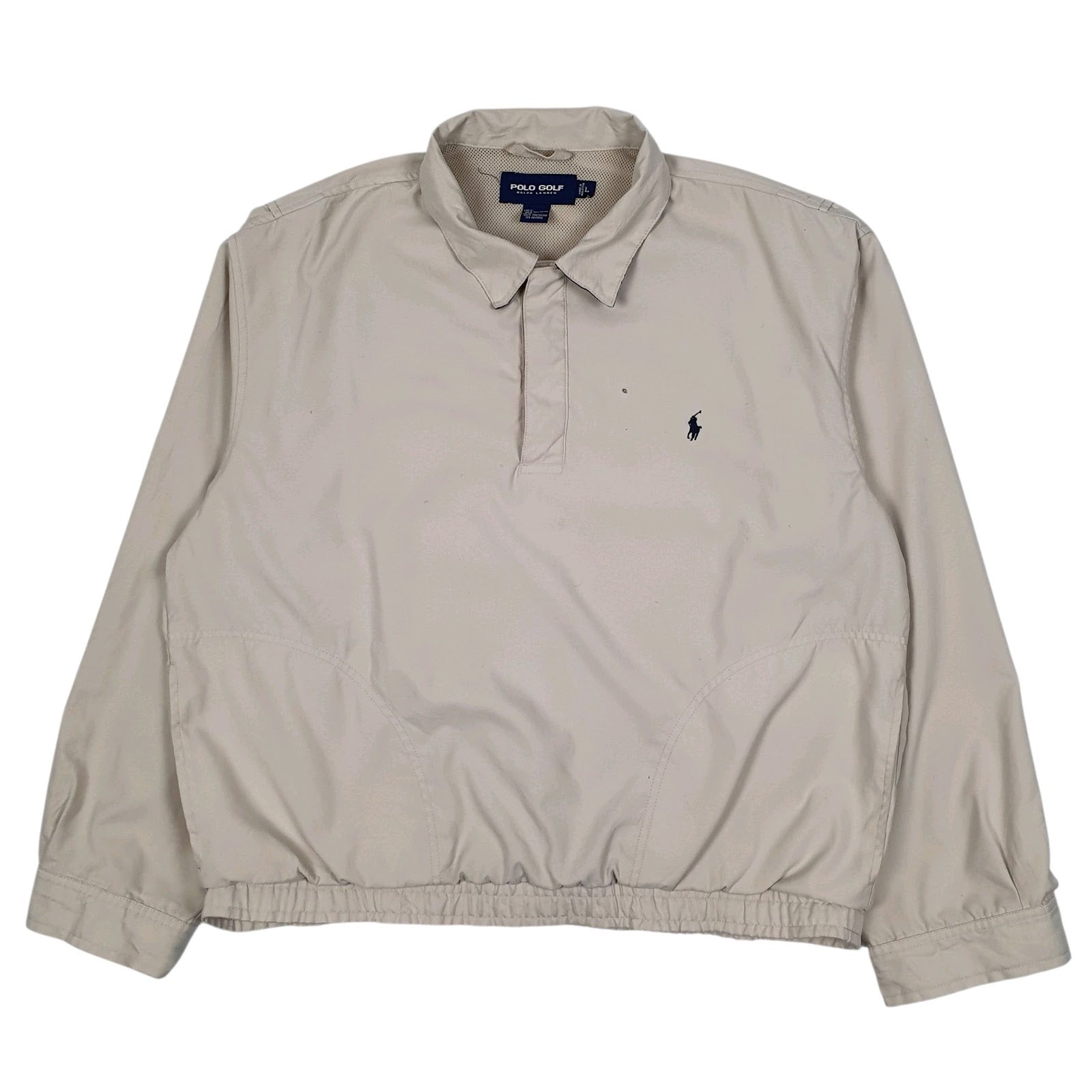 Mens Cream Polo Ralph Lauren Golf Pullover Hoodie Coat