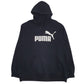 Mens Black Puma Spellout Hoodie Jumper