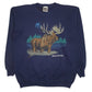 Mens Navy Tultex Graphic Vintage 90s Made In USA Crewneck Jumper