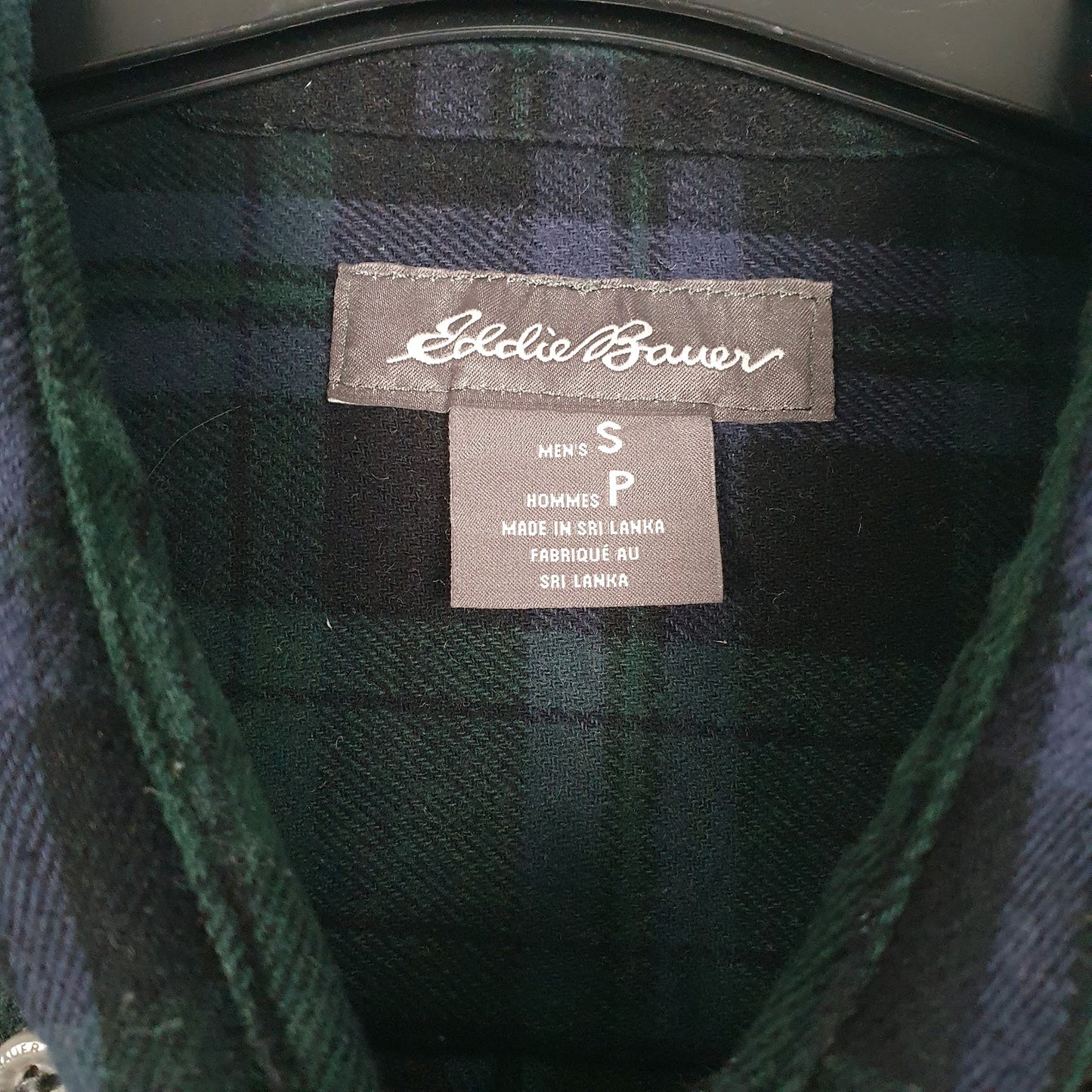 Mens Green Eddie Bauer Flannel  Shirt
