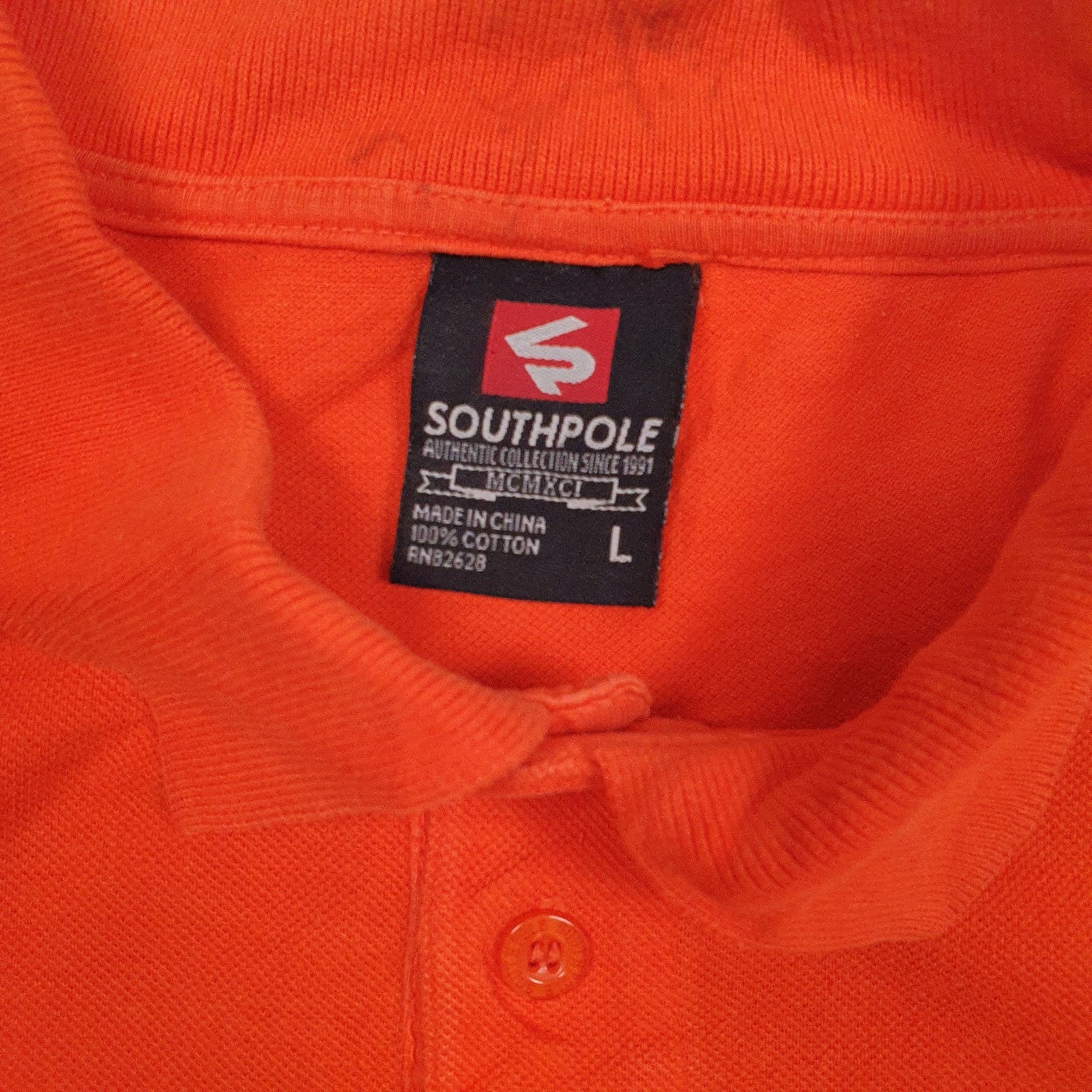 Mens Orange Southpole   Polo Shirt