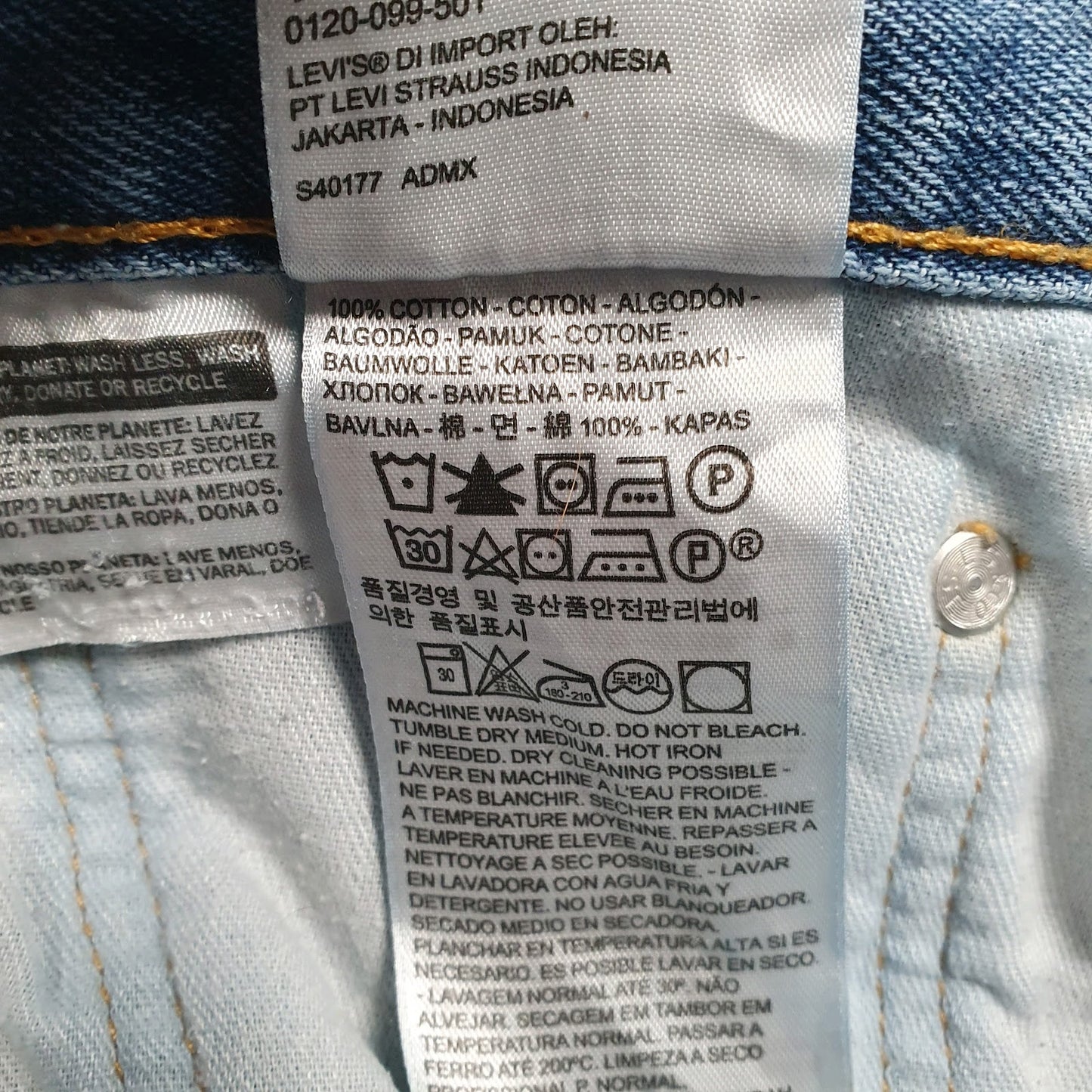 Mens Blue Levis Distressed  Jeans