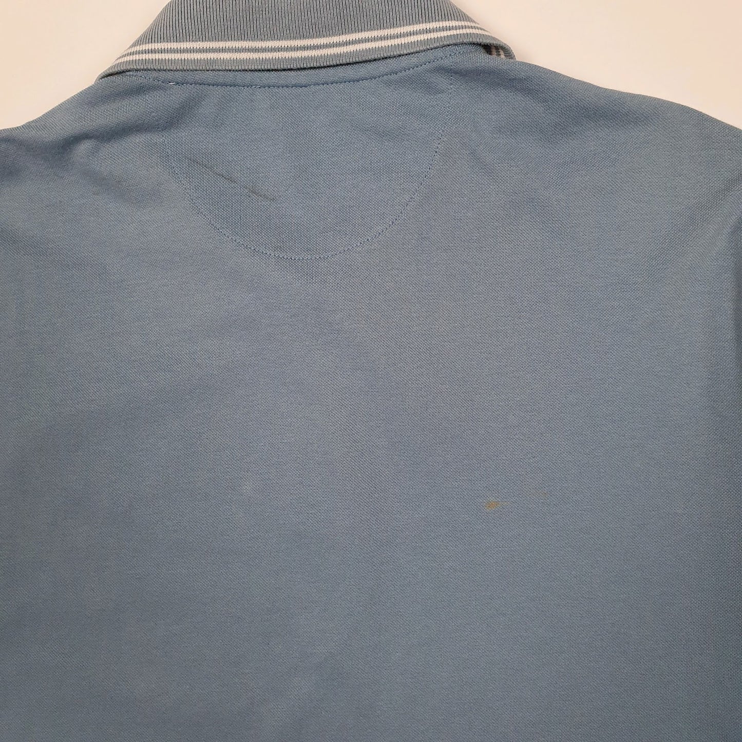 Mens Blue Champion  Hoodie Polo Shirt