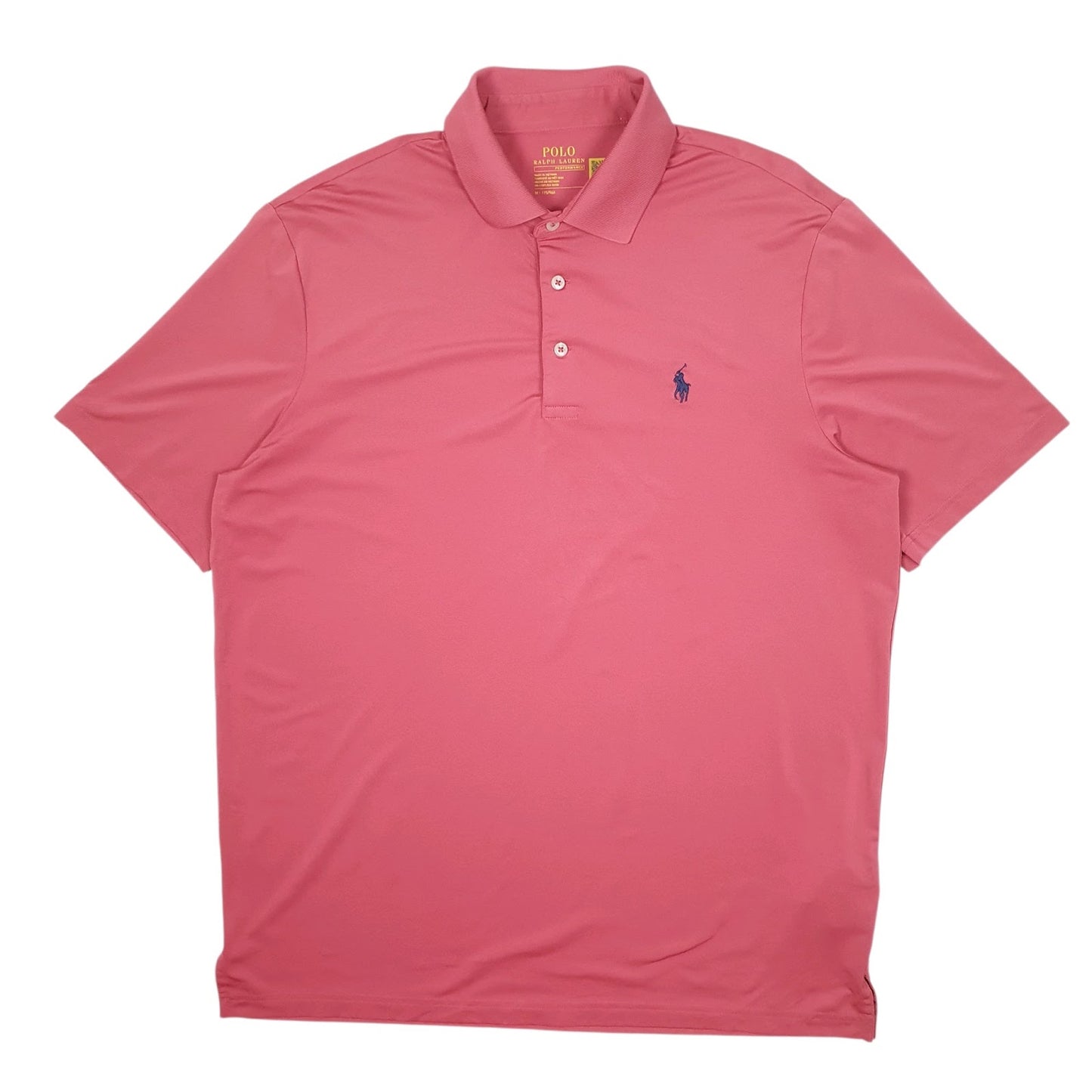 Mens Pink Polo Ralph Lauren Performance Short Sleeve Polo Shirt