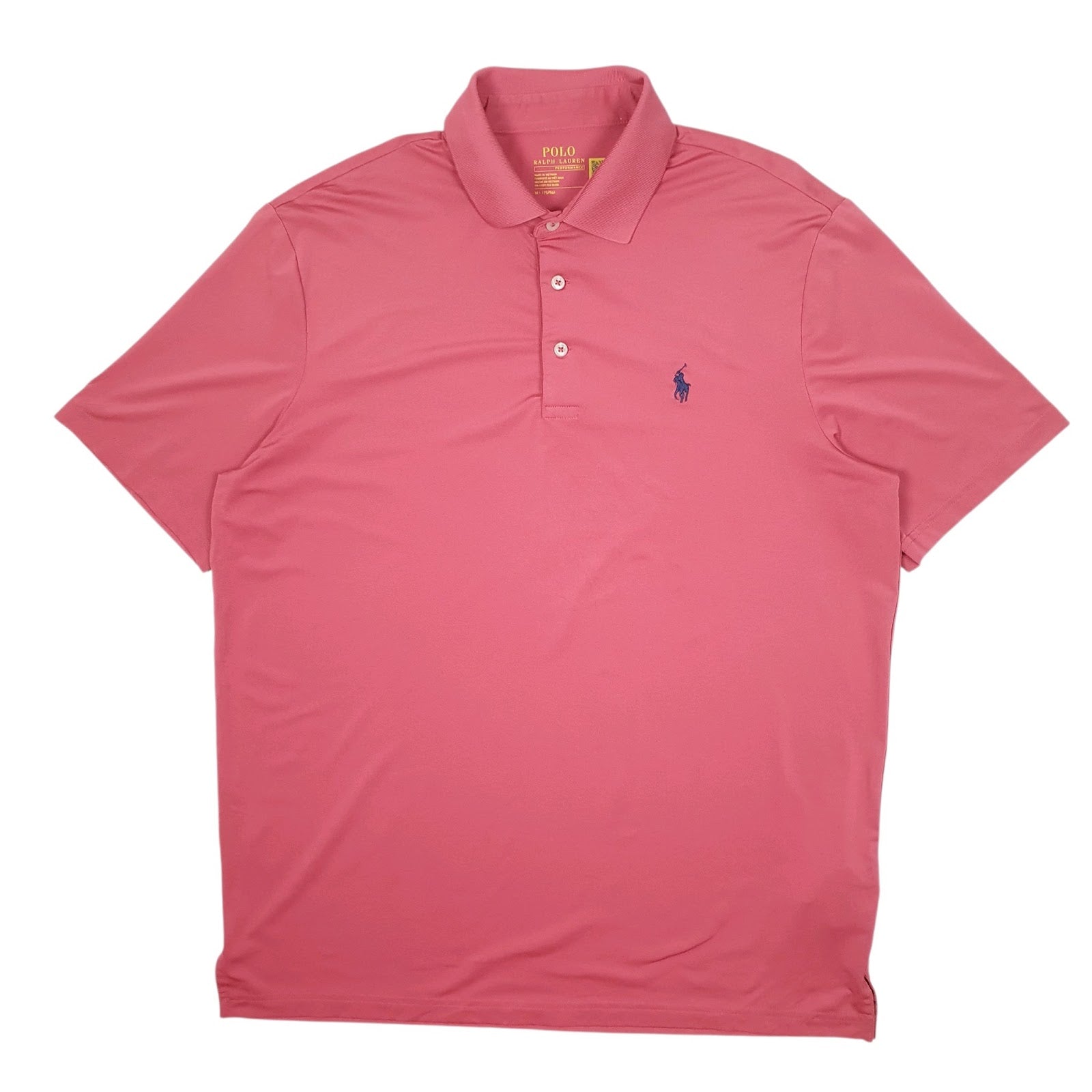 Mens Pink Polo Ralph Lauren Performance Short Sleeve Polo Shirt