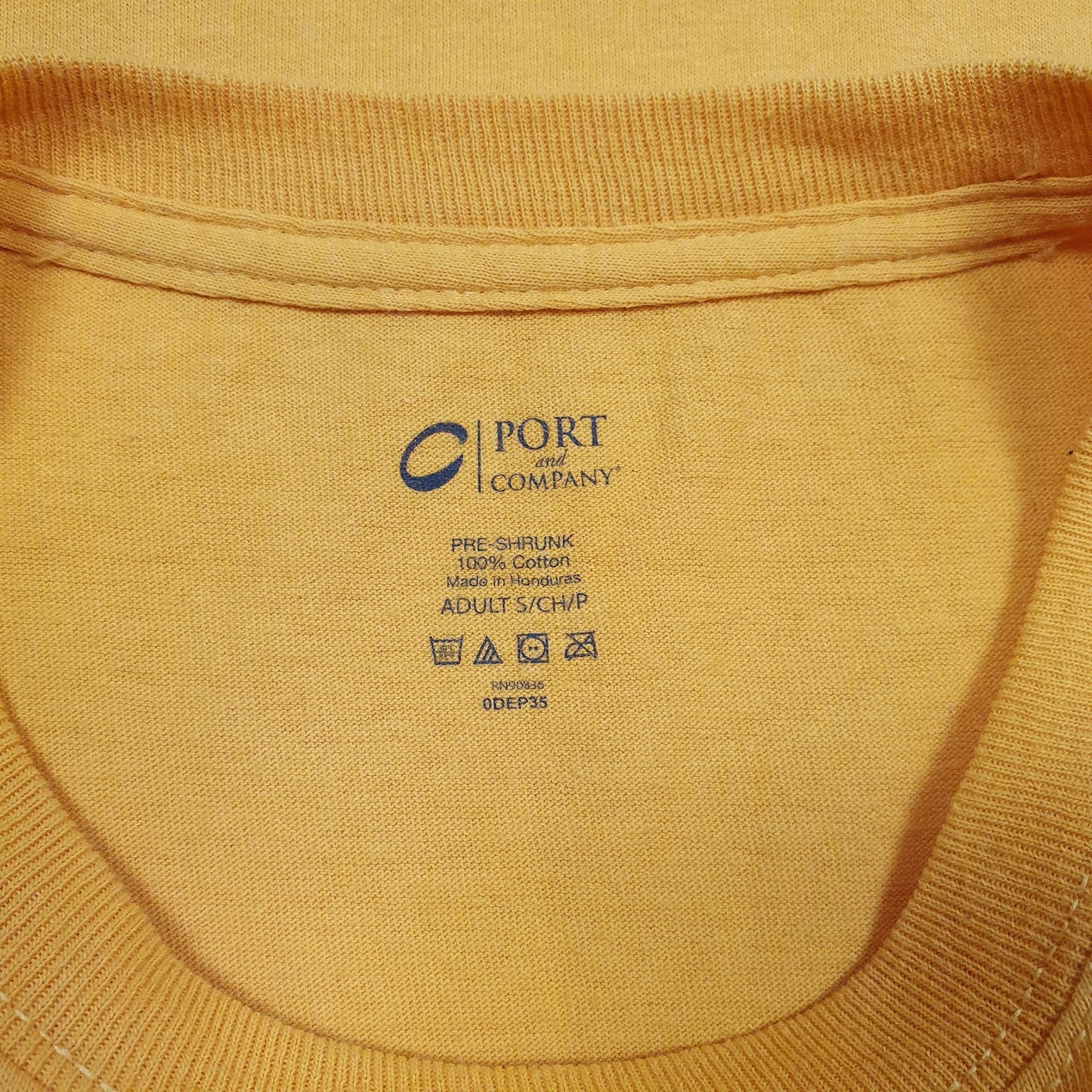 Mens Yellow Port & Company Fridley Education Association  T Shirt