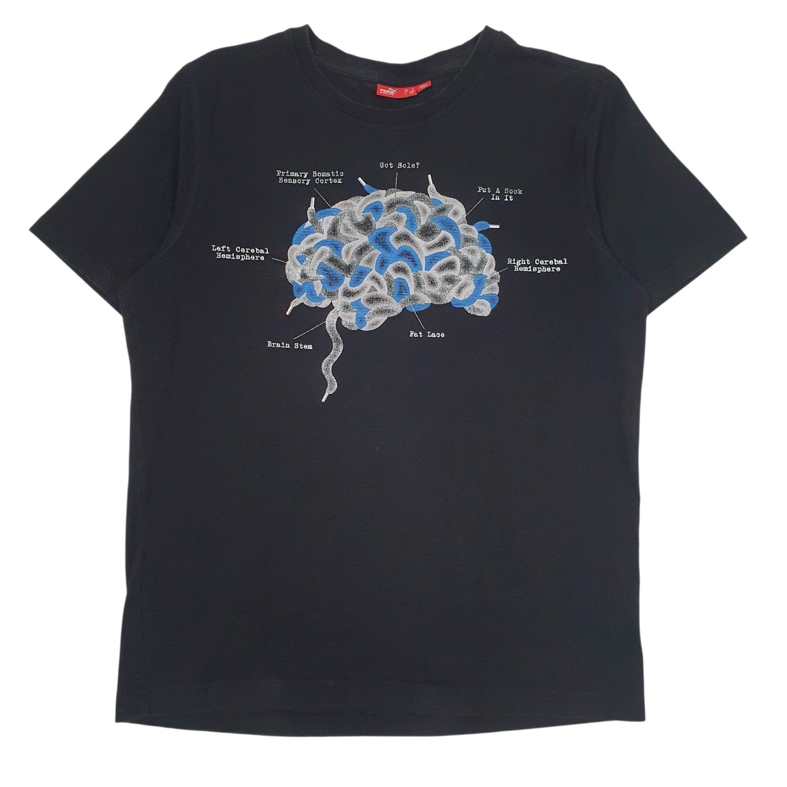 Mens Black Puma  Short Sleeve T Shirt