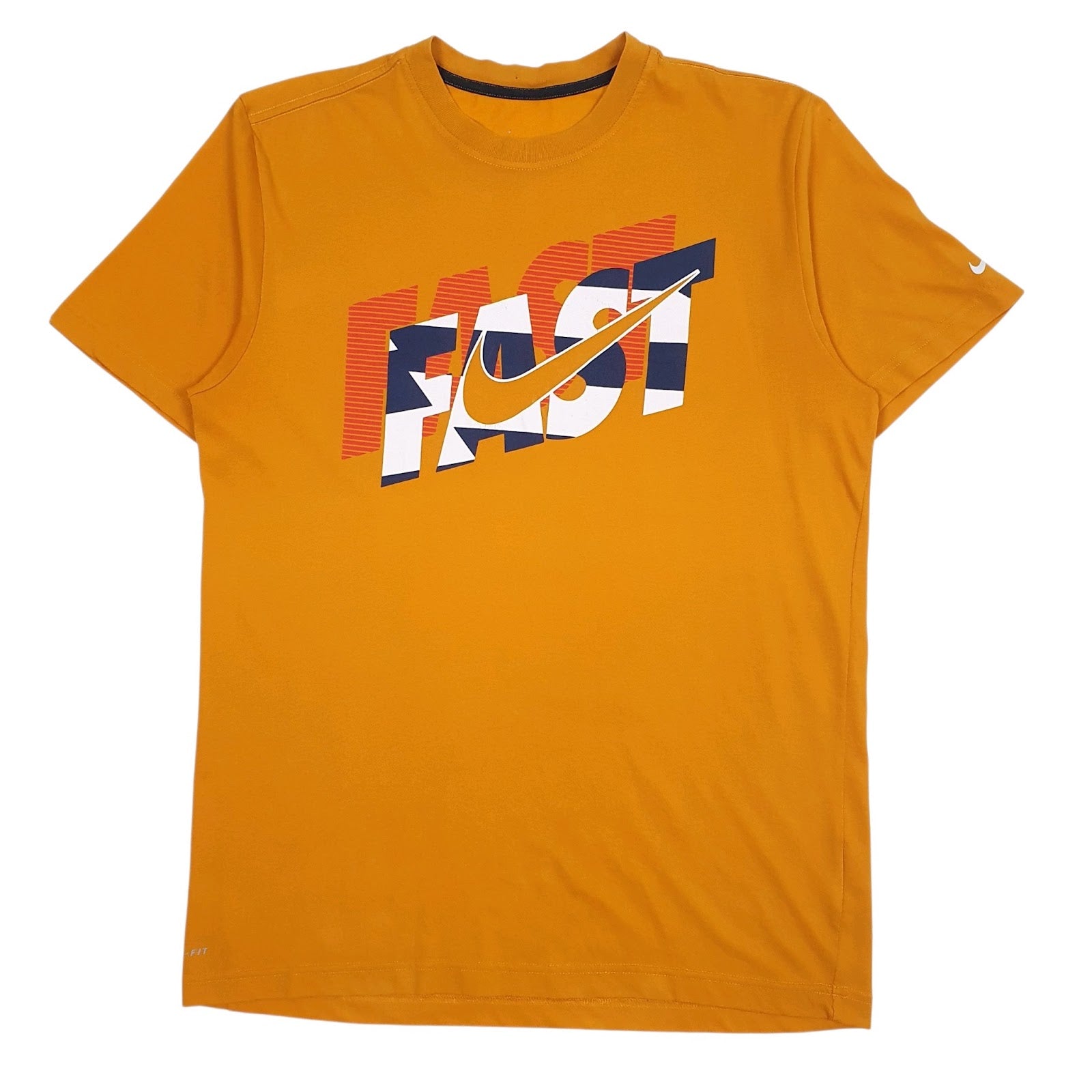 Mens Orange Nike Dri-Fit Short Sleeve T Shirt