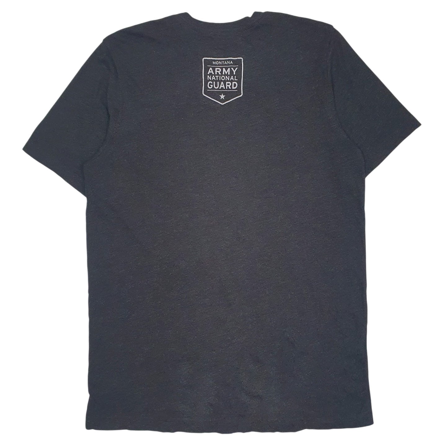 Mens Grey Unbranded Montana Army National Guard  T Shirt
