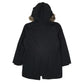 Mens Black Levis Fur Lined Fishtail  Coat
