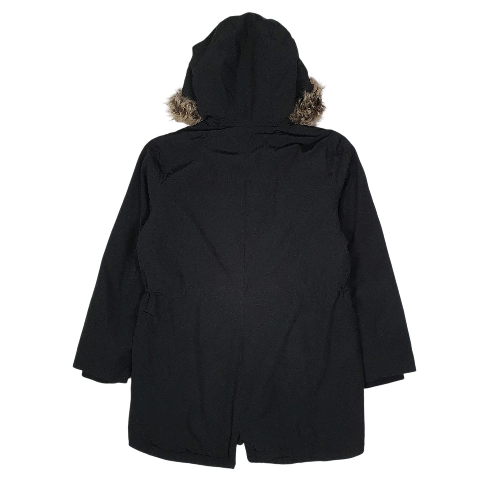Mens Black Levis Fur Lined Fishtail  Coat