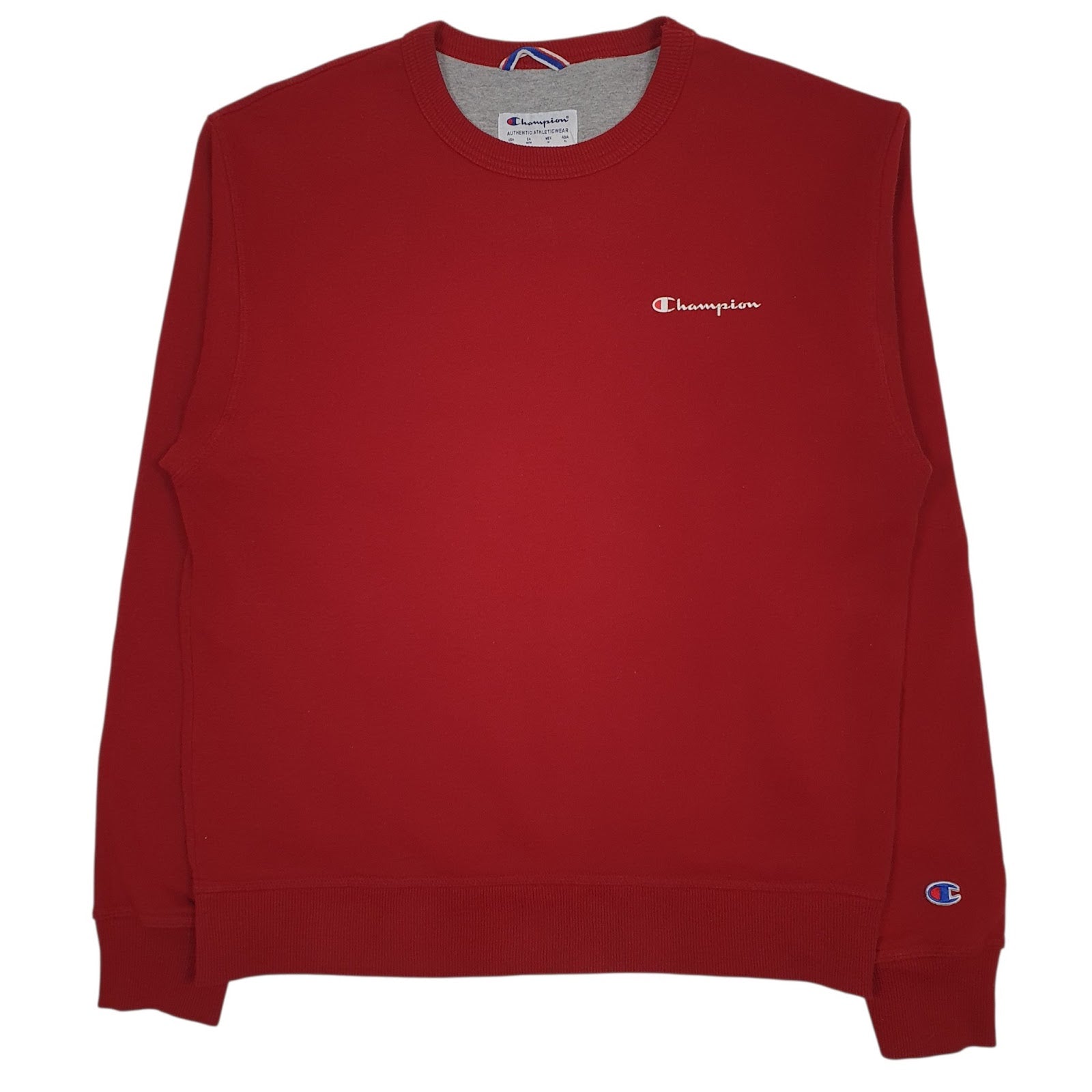 Mens Red Champion  Crewneck Jumper