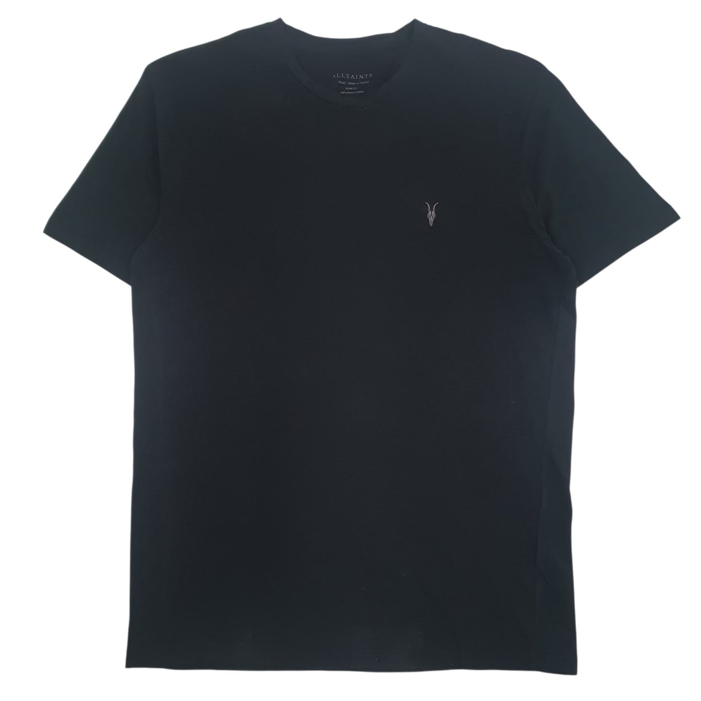Mens Black All Saints Slim Fit Short Sleeve T Shirt