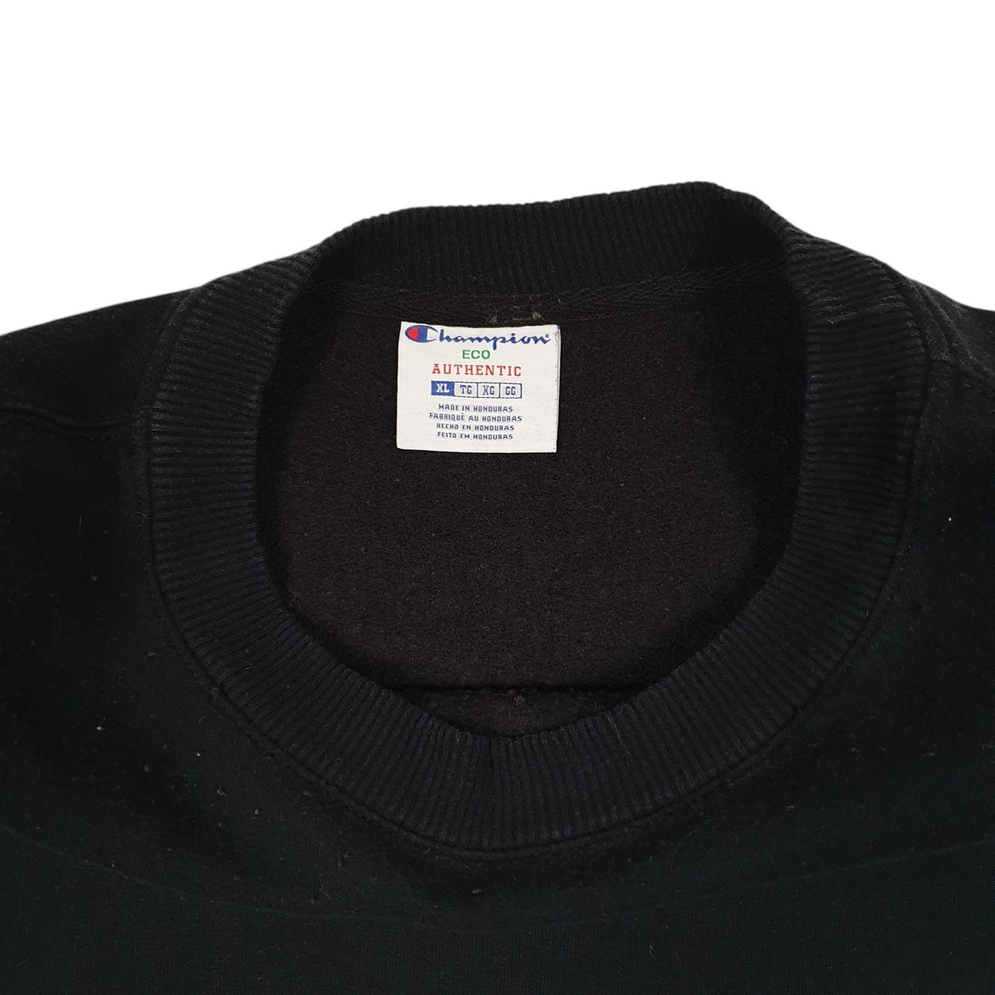 Mens Black Champion  Crewneck Jumper