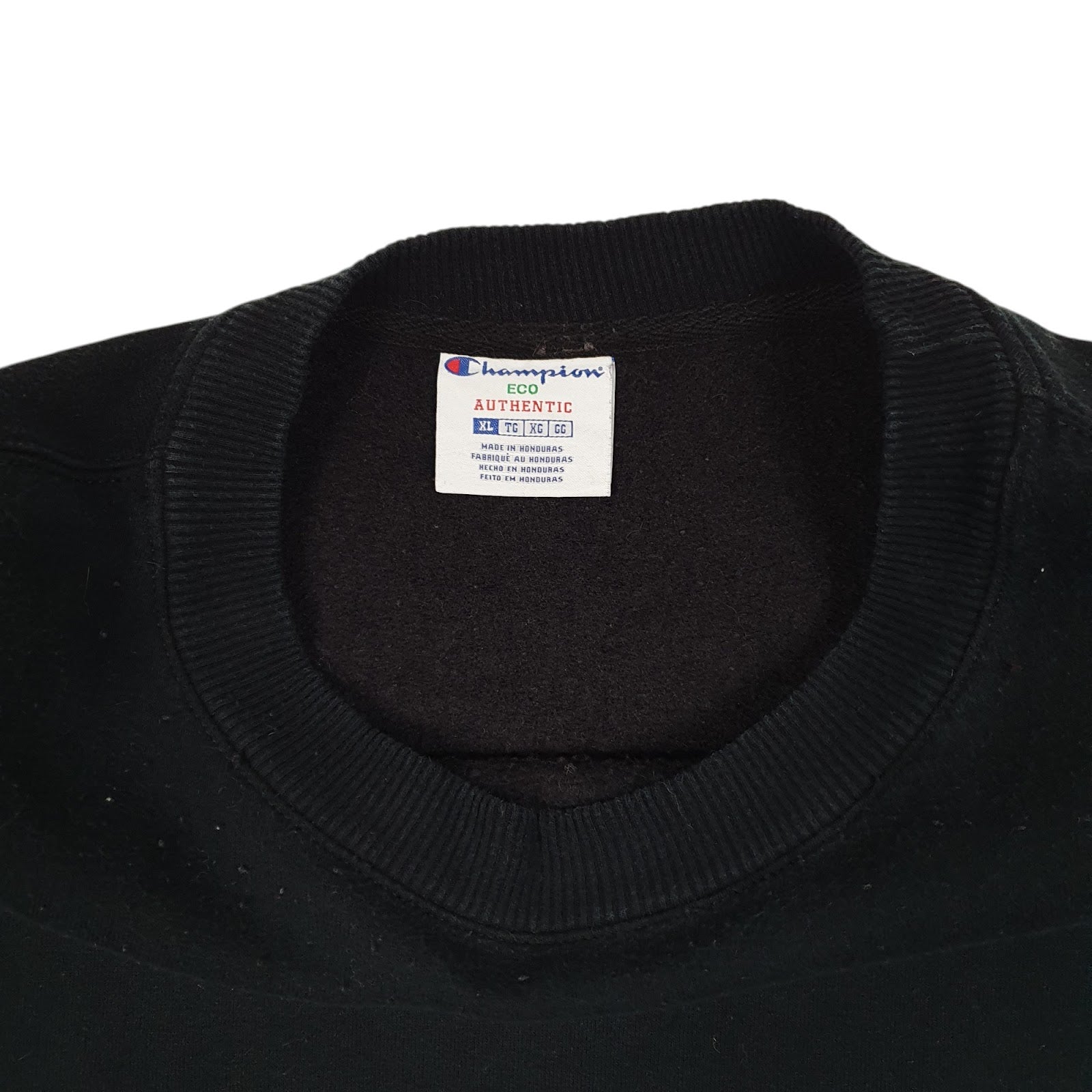 Mens Black Champion  Crewneck Jumper