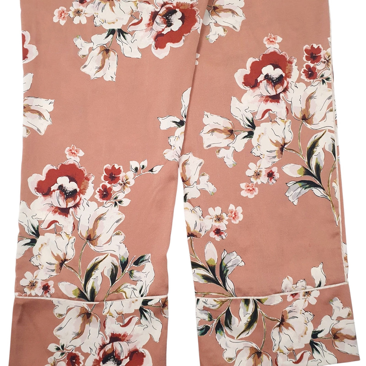 Womens Orange Zara Floral Print  Trousers