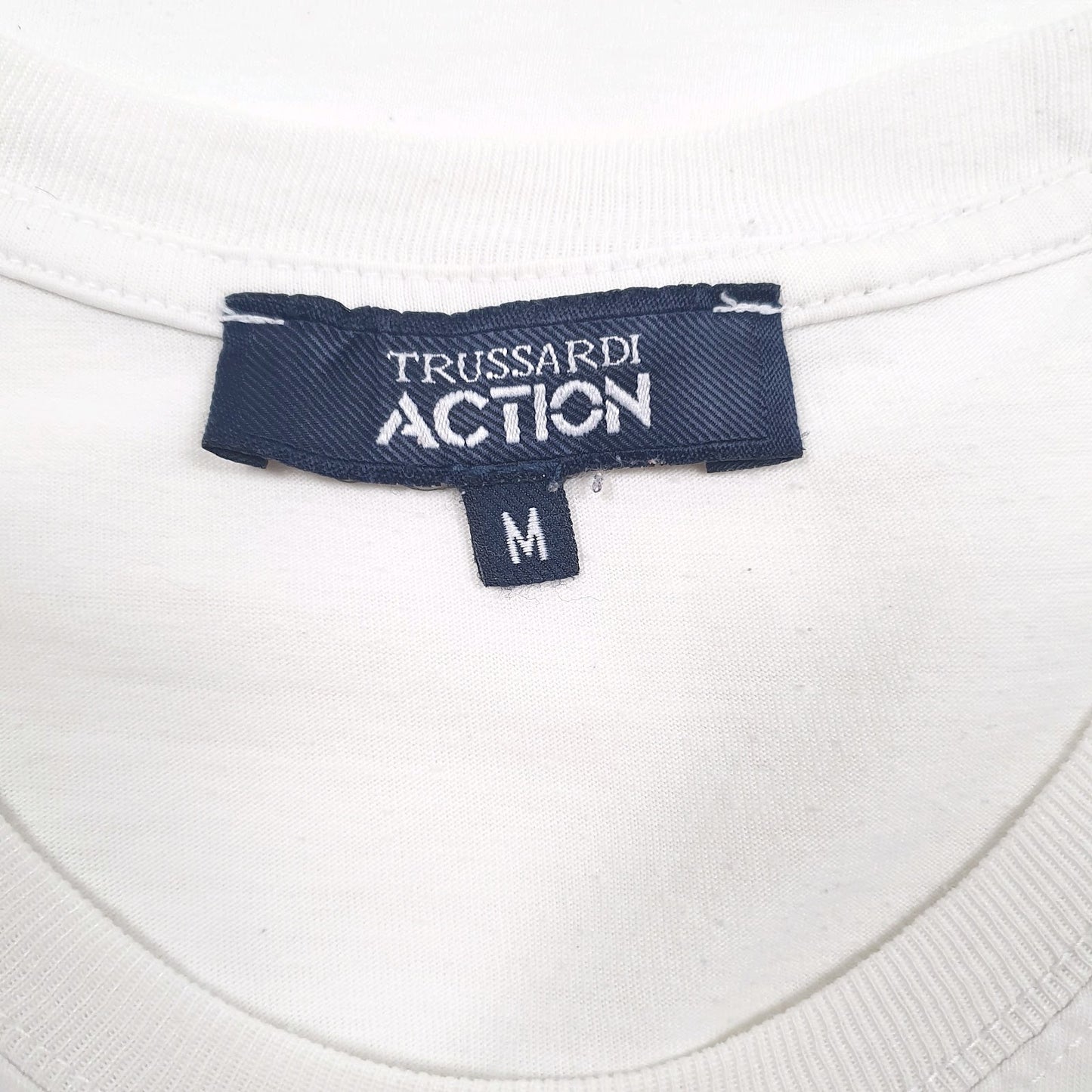 Mens White Trussardi Spellout  T Shirt